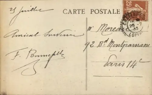 Ak Châteauneuf de Randon Lozère, Grabmal