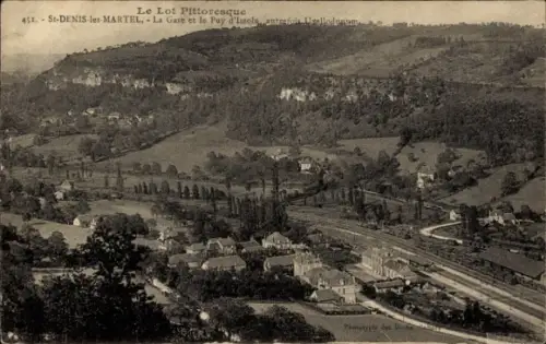 Ak Saint-Denis-lès-Martel Lot, Gesamtansicht