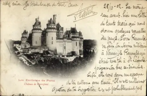 Ak Pierrefonds Oise, Château de Pierrefond, Les Environs de Paris, 28/10-02