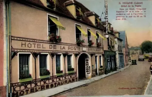 Ak Briare Loiret, Hôtel de la Poste