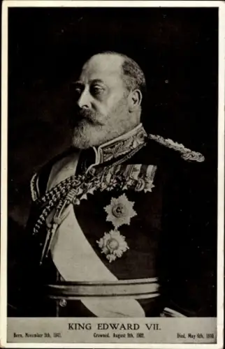 Ak König Edward VII, Portrait