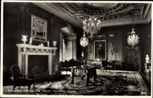 PC Warwick Warwickshire England, Warwick Castle, Cedar Drawing Room