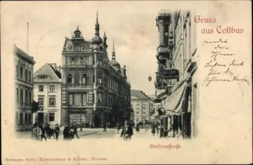 Ak Cottbus in der Niederlausitz, Berliner Straße