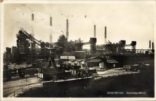 Ak Dortmund, Hochöfen Hösch