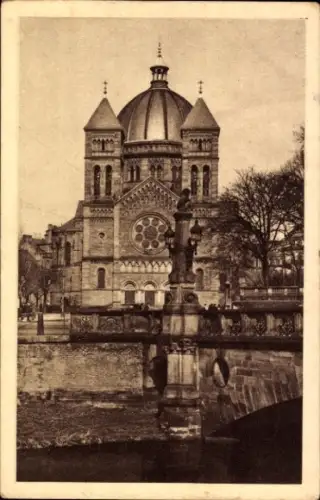 Ak Strasbourg Straßburg Elsass Bas Rhin, Neue Synagoge