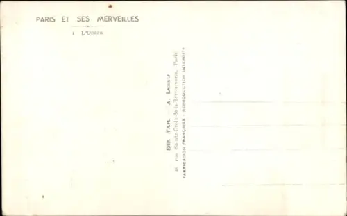 Ak Paris IX, Opéra