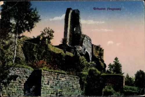 Ak Mollkirch Elsass Bas Rhin, Burg Girbaden