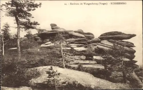 Ak Wangenbourg Engenthal Wangenburg Elsass Bas Rhin, Felsenlandschaft, Wälder, Beschriftung: Envi