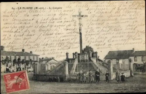Ak La Plaine Maine et Loire, Le Calvaire