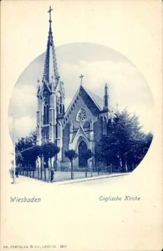 Ak Wiesbaden in Hessen, Englische Kirche,  DR. TRENKLER & CO., LEIPZIG