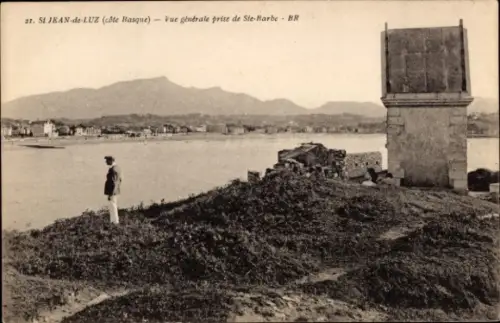 CPA Saint Jean de Luz Pyrénées Atlantiques, Vue générale prise de Sainte Barbe