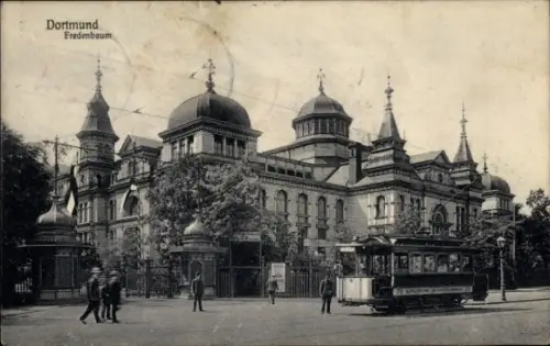 Ak Nordstadt Dortmund im Ruhrgebiet, Fredenbaum, Straßenbahn