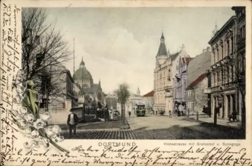 Judaika Ak Dortmund im Ruhrgebiet, Hohestraße, Grafenhof, Synagoge