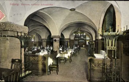 Ak Leipzig, Rathaus, mittlerer Schankkeller