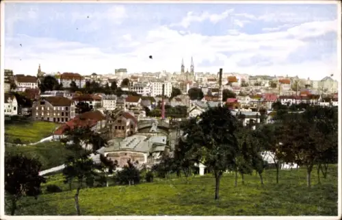 Ak Pirmasens am Pfälzerwald, Gesamtansicht, Zeppelinbrücke