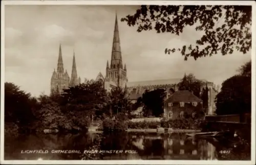 Ak Lichfield West Midlands, Lichfield Kathedrale, Minster Pool