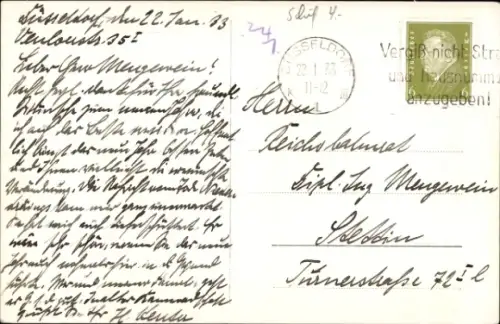 Ak Düsseldorf am Rhein, Rheinschlange