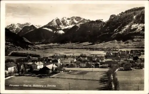 Ak Pfronten im Allgäu, Ried mit Rossberg u. Schlicke