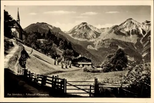 Ak Streichen Schleching in Oberbayern, Gesamtansicht