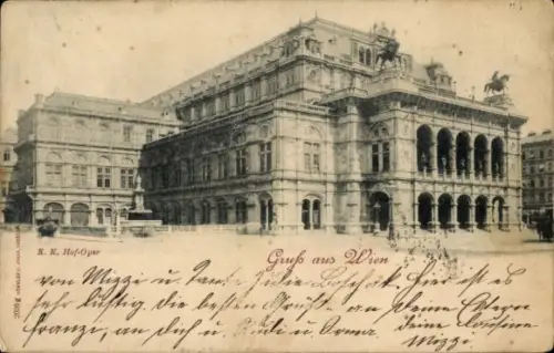 Ak Wien 1 Innere Stadt, K. K. Hof-Oper,   Architektur, 