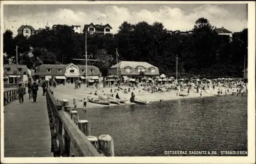 Ak Sassnitz auf Rügen, Strandleben