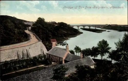 Ak Aberdeen Schottland, Bridge of Don from Balgownie