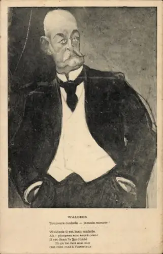 Künstler Ak Pierre Waldeck-Rousseau, Karikatur