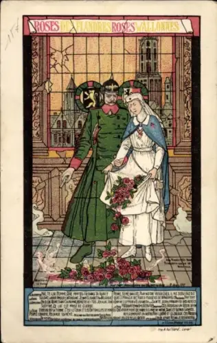 CPA Roses des Flandres, Roses Wallonnes