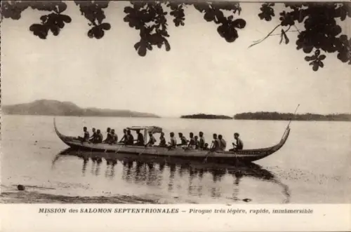 Ak Salomonen Ozeanien, Mission des Salomon Septentrionales, Pirogue tres legere, rapide