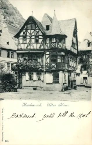 Ak Bacharach am Rhein, Altes Haus