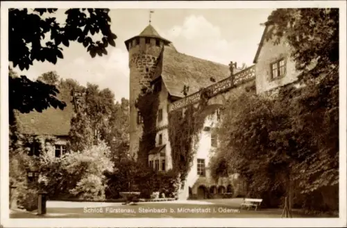 Ak Steinbach Michelstadt Odenwald, Teilansicht von Schloß Fürstenau