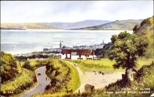 Künstler Ak Largs Schottland, Firth of Clyde from Haylie Brae