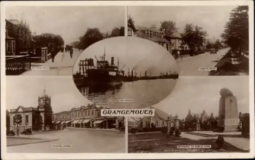 Ak Grangemouth Schottland, The Docks, Entrance to Public Park
