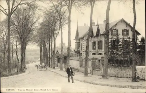 Ak Senlis Oise, Rue du Moulin Saint Rieul Les Villas
