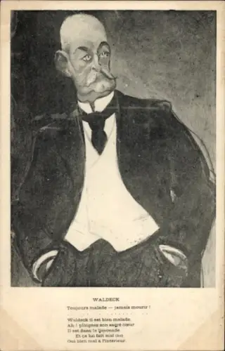 Künstler Ak Pierre Waldeck-Rousseau, Karikatur