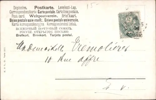 Künstler Ak röhrender Hirsch