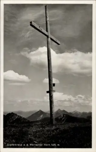 Ak Wertach im Allgäu, Wertacher Hörnle, Gipfelkreuz