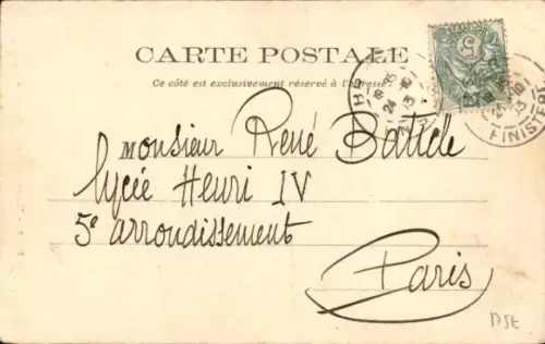 Ak Brest Finistère, Monument Armand Rousseau, Statue,  