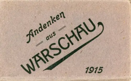 15 Ak im Umschlag, Andenken aus Warschau