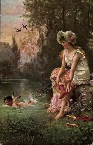 6 AK, junge Frau mit Armor