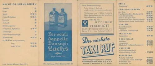 2 AK im Umschlag, Der echte doppelte Danziger Lachs, Berlin Halensee, Johann-Sigismund-str. 20