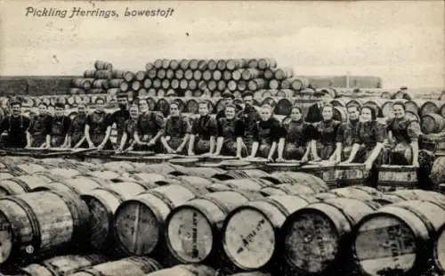 PC Lowestoft Suffolk England, Pickling Herrings