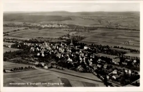 Ak Hirschlanden Ditzingen in Württemberg, Luftaufnahme