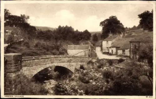 Ak Hebden Yorkshire England, Gesamtansicht