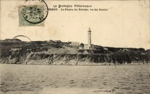Ak Brest Finistère, Leuchtturm