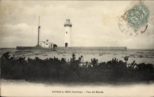 Ak Cayeux sur Mer Somme, Leuchtturm