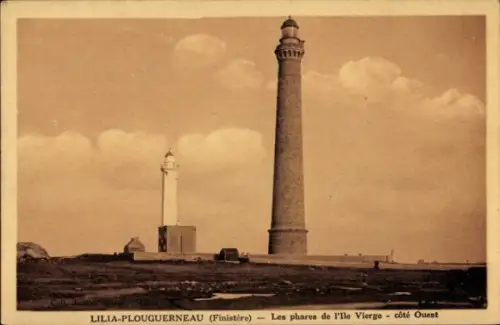 Ak Plouguerneau Finistère, Leuchtturm