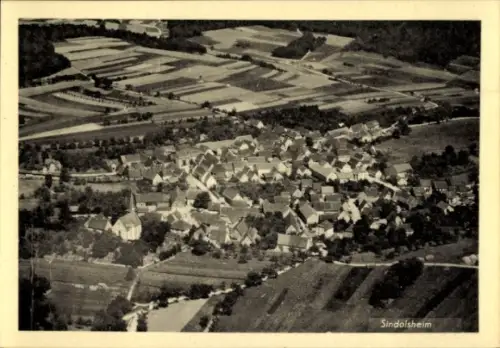 Ak Sindolsheim Rosenberg in Baden, Luftaufnahme von  ländliche Umgebung, Häuser, Felder