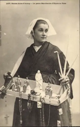 Ak Sainte-Anne-d'Auray, Der kleine Händler von Pietes Objekten