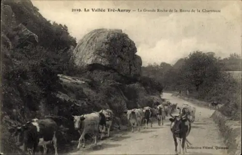 Ak Auray Morbihan, La Vallee Tre-Auray, La Grande Roche de la Route de la Chartreuse